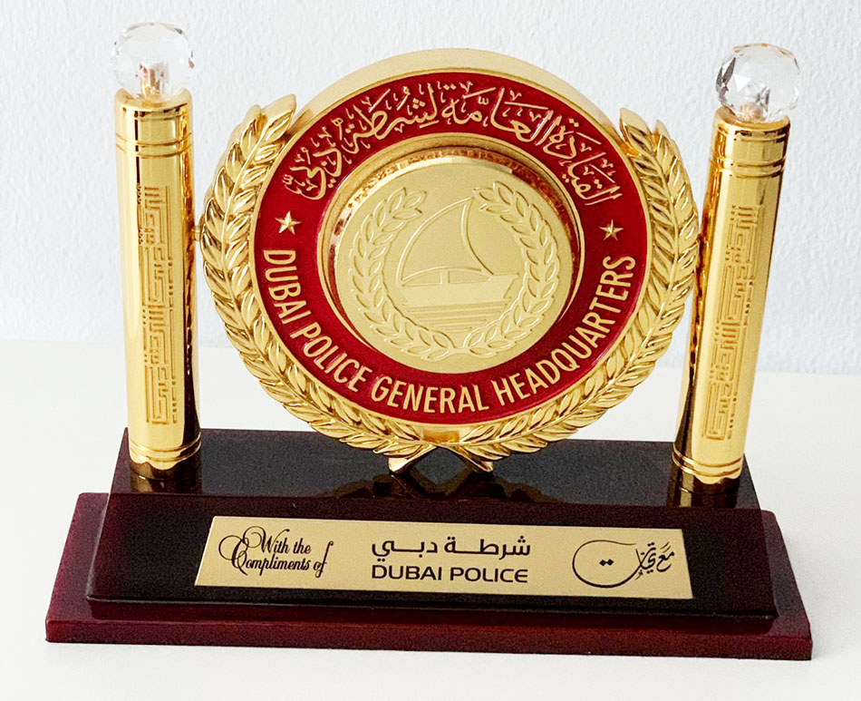 Appreciation Certificate Dubai Police Head Quarters